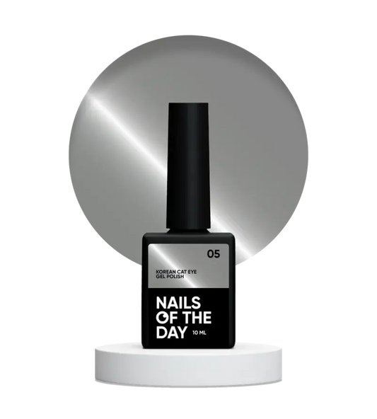 NAILSOFTHEDAY Korean cat eye 05 – gray cat eye gel polish, 10 ml