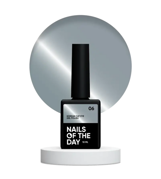 NAILSOFTHEDAY Korean cat eye 06 – gray-blue cat eye gel polish, 10 ml