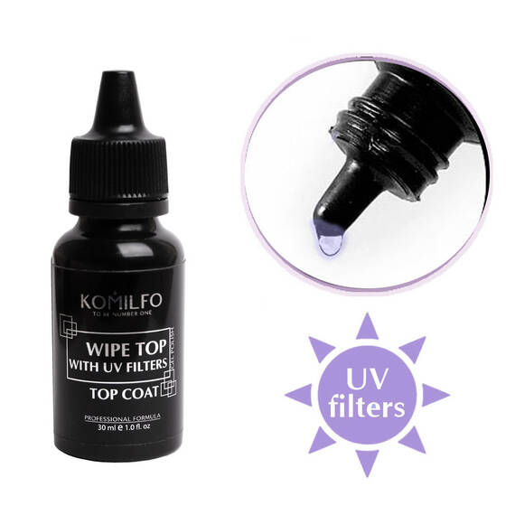 Komilfo Wipe Top, with sticky layer, with UV filters, 30 ml