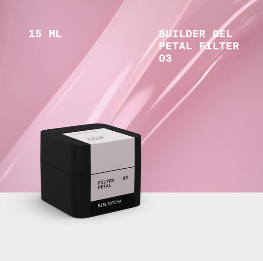 BIBLIOTEKA Builder Gel № 03 Petal FILTER – Soft Pink, 15 ml