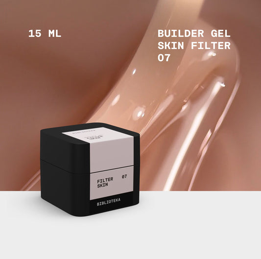 BIBLIOTEKA Builder Gel № 07 Skin FILTER – Warm Beige, 15 ml