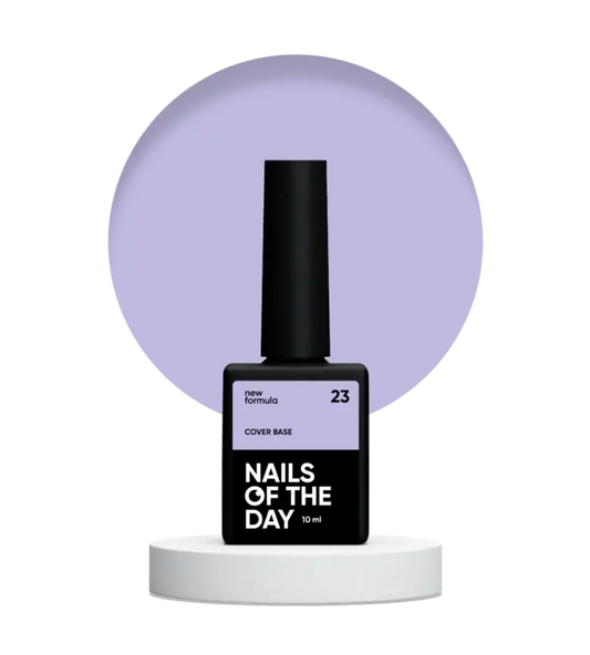 Nailsoftheday Cover base NEW Formula 23 — purple camouflage base coat for nails, 10 ml