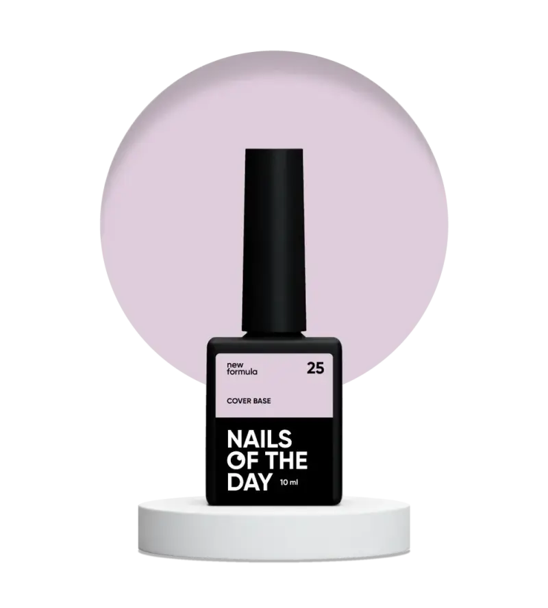 Nailsoftheday Cover base NEW Formula 25 — light pink camouflage base coat for nails, 10 ml
