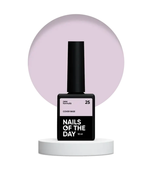 Nailsoftheday Cover base NEW Formula 25 — light pink camouflage base coat for nails, 10 ml