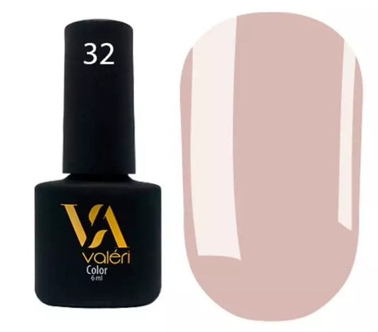 Valeri Nail gel polish No32 (beige, enamel), 6 ml