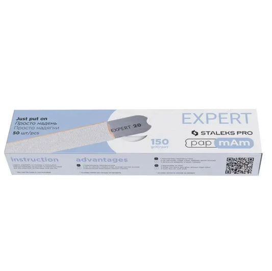 Staleks Pro - Replaceable files white papmAm for straight saw EXPERT 22 150 grit (50 pcs)