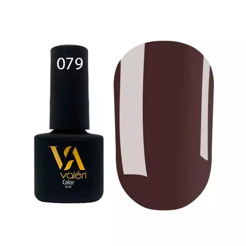 Valeri Nail gel polish No79 (light eggplant, enamel), 6 ml