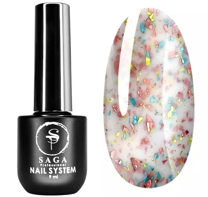 SAGA LEAF BASE (8ml) No7 milk with multicolored leaf