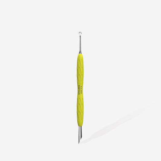 Staleks Pro UNIQ 11 Type 2 Pusher Gummy with yellow silicone handle (PQ-11/2y)