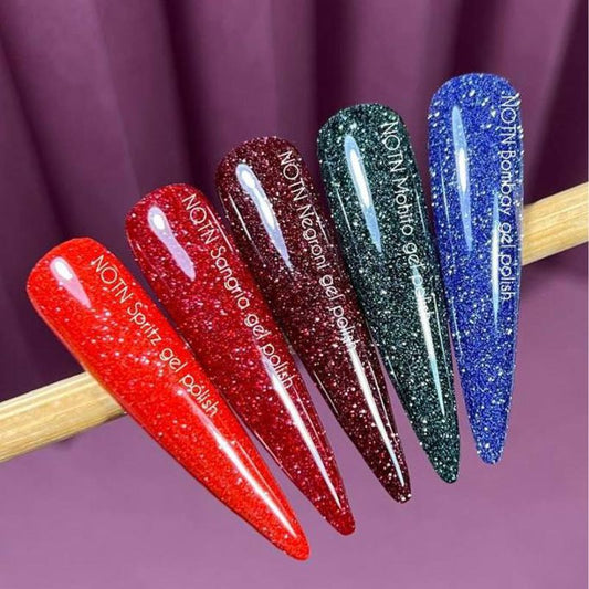 Nails Of The Night Sangria Reflective Gel Polish (rich red), 10 ml - All Pro Beauty