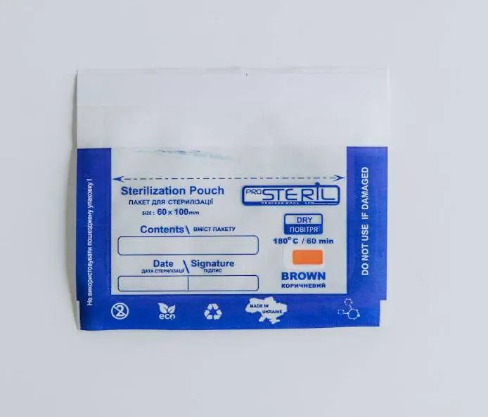 Kraft bags transparent 60*100 mm, ProSteril, 100 pcs.