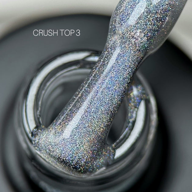 SAGA CRUSH (transparent with holographic shimmer, cat's eye) 10ml - No3