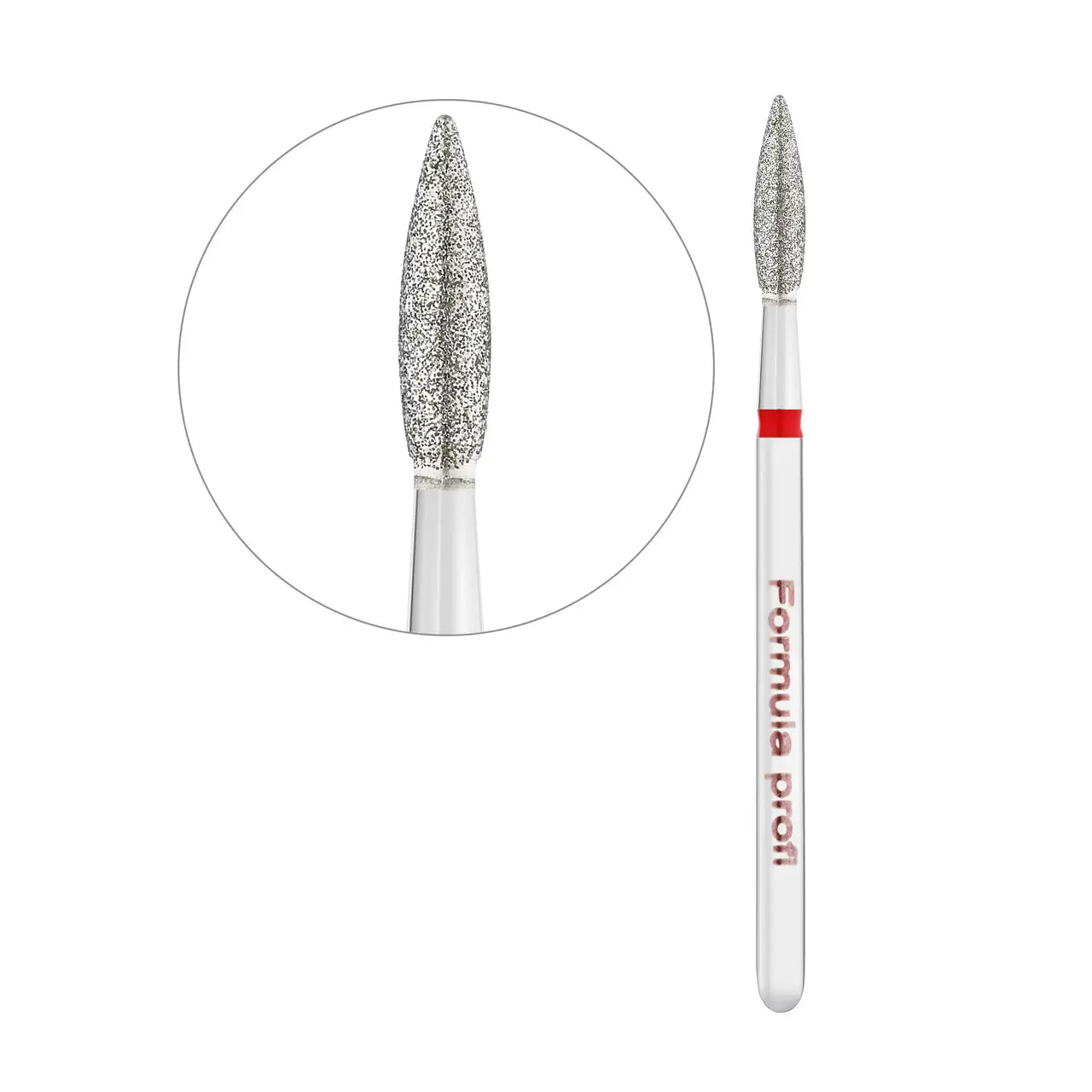 Diamond nail drill bit sharp flame 0.23 Red Formula Pro
