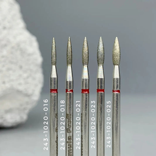 Diamond nail drill bit sharp flame 0.23 Red Formula Pro