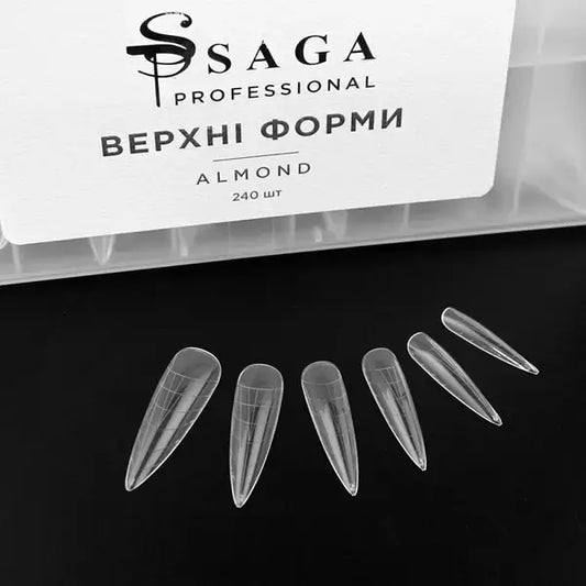 SAGA  nail extension molds ALMOND (240pcs)