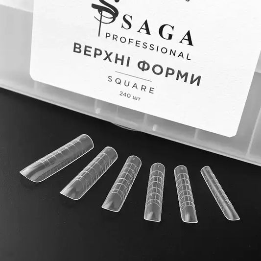 SAGA  nail extension molds SQUARE (240pcs)