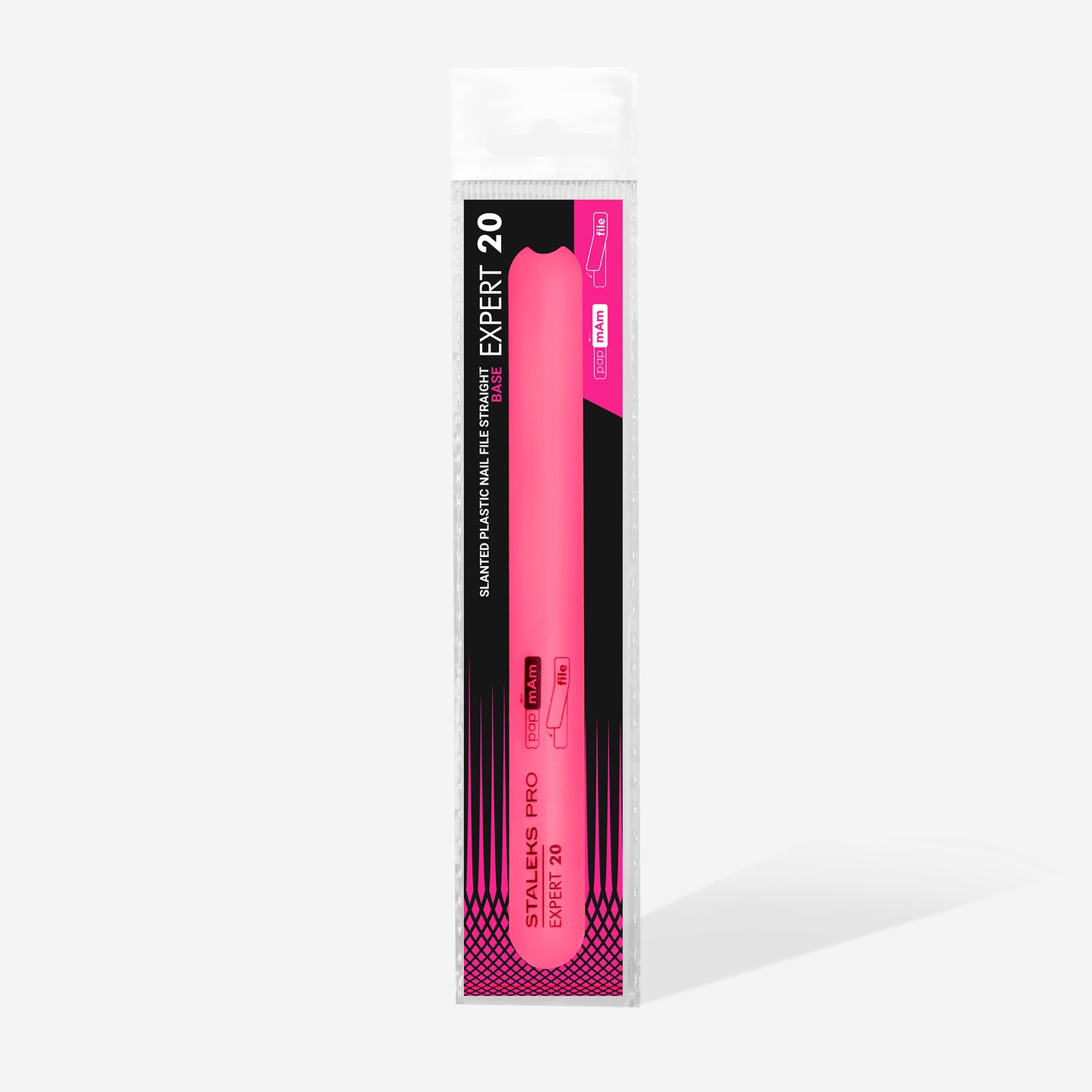 STALEKS Straight beveled plastic base for nail file EXPERT 20