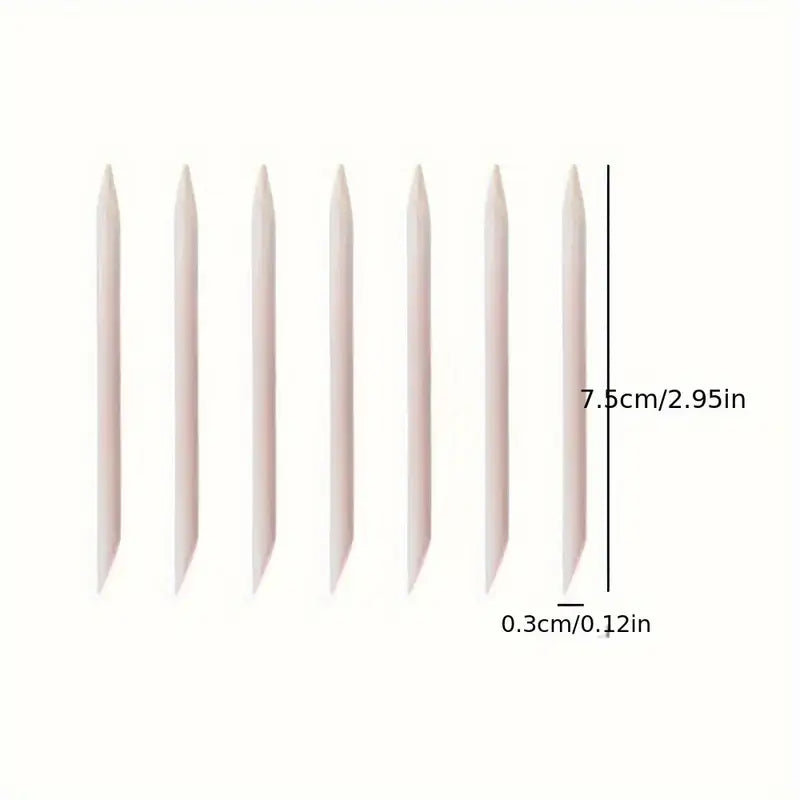 100-Pack Disposable Orange Wooden Sticks