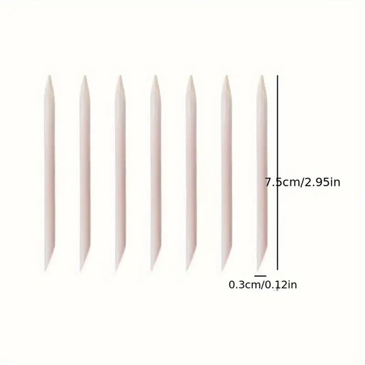 100-Pack Disposable Orange Wooden Sticks