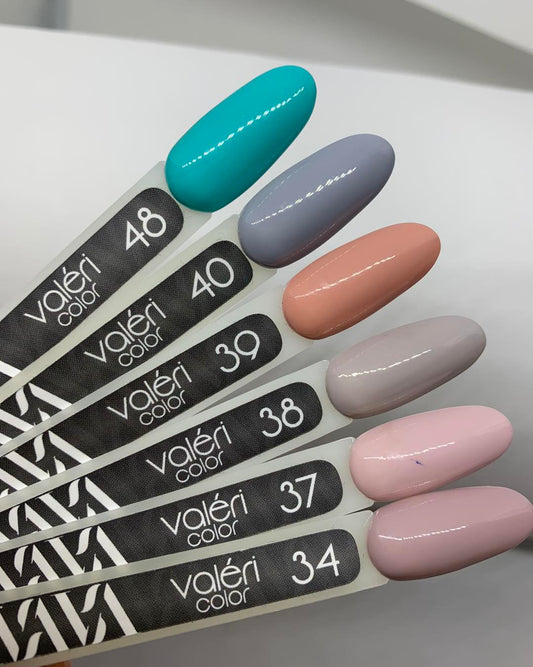 Valeri Nail gel polish No38 (light pistachio, enamel), 6 ml - All Pro Beauty