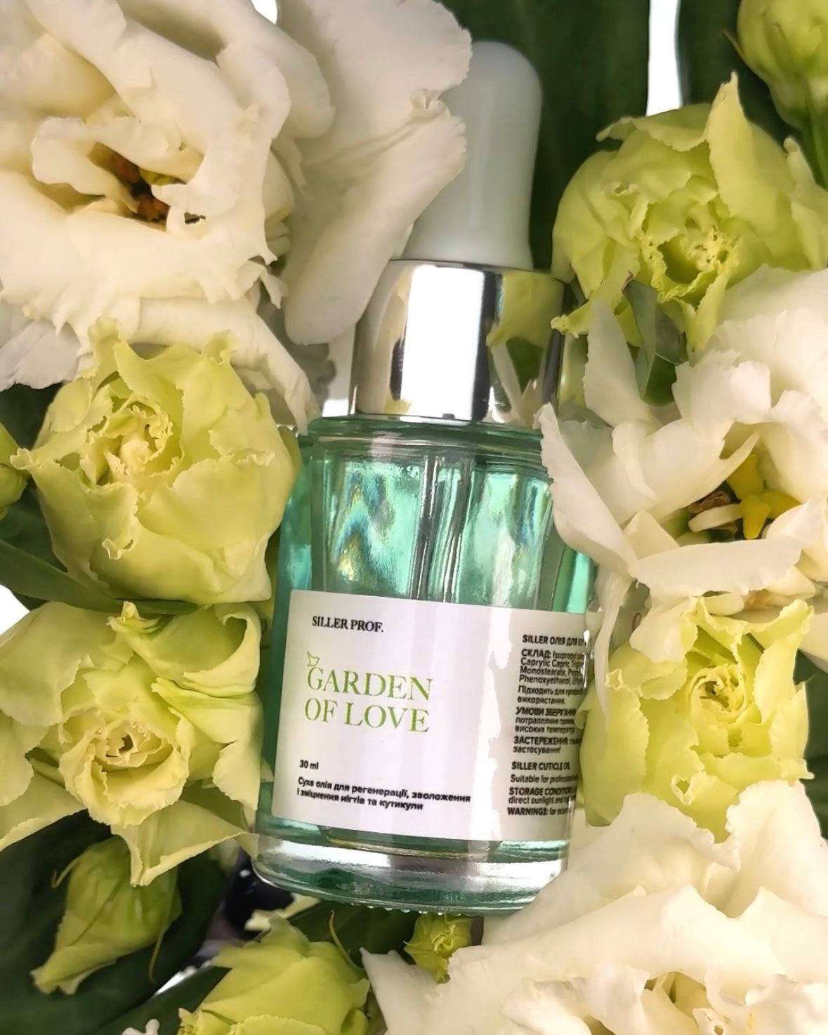 Dry Cuticle Oil Garden of love Siller, 30 ml (glass bottle with pipette) - All Pro Beauty