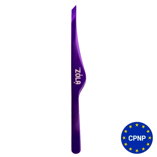 ZOLA Professional Beveled Tweezers for eyebrows VIOLET