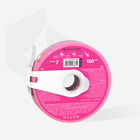 STALEKS Disposable white abrasive tape papmAm EXPERT in a plastic case (ATC-150,180,240grit)