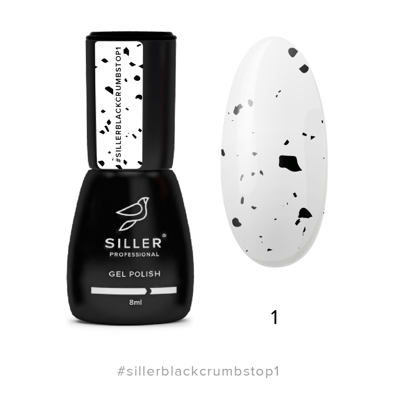 Siller Top  black Crumbs No1(8ml) - All Pro Beauty