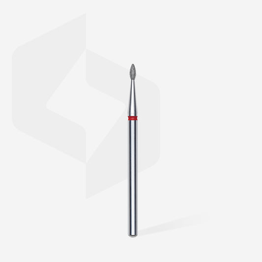 STALEKS Diamond nail drill bit drop red EXPERT head diameter 1,6 mm / working part 4 mm
