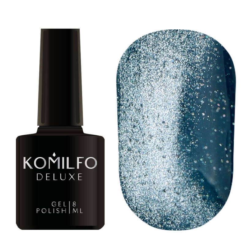Komilfo Fairytale Cat Eye 005 gel polish (pale blue, magnetic, reflective), 8 ml