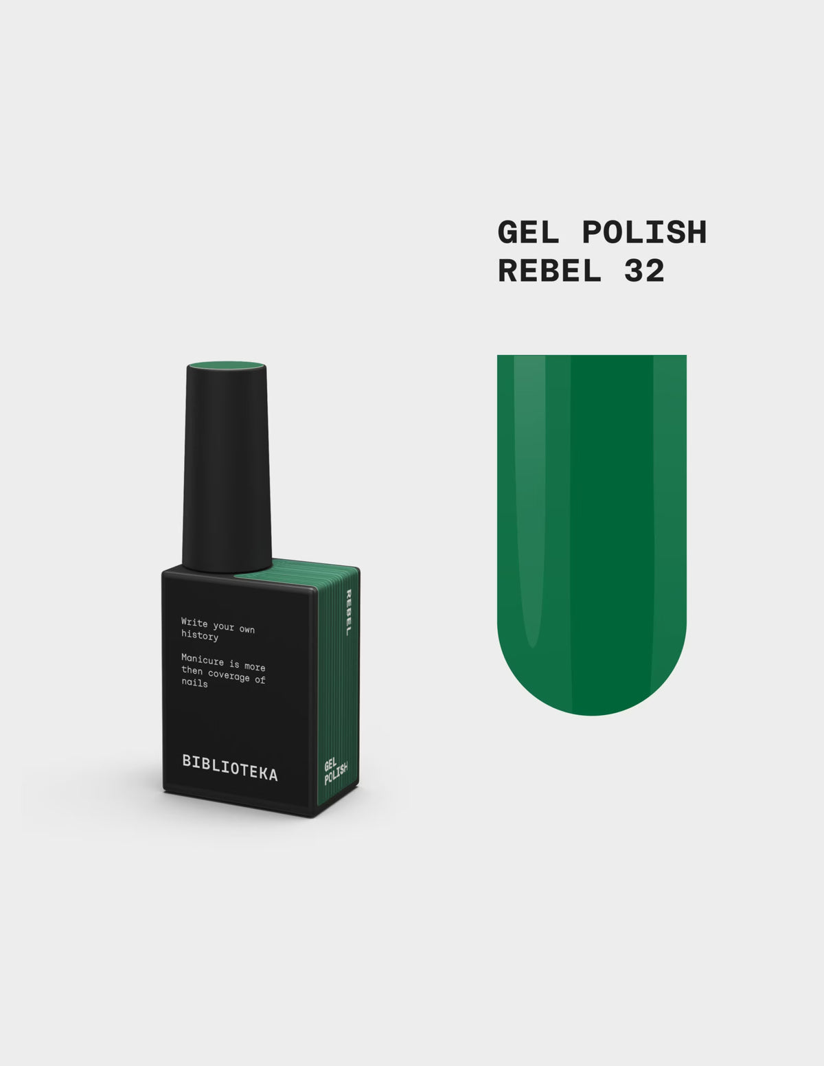 BIBLIOTEKA Gel Polish № 32 Rebel – Green, 10 ml