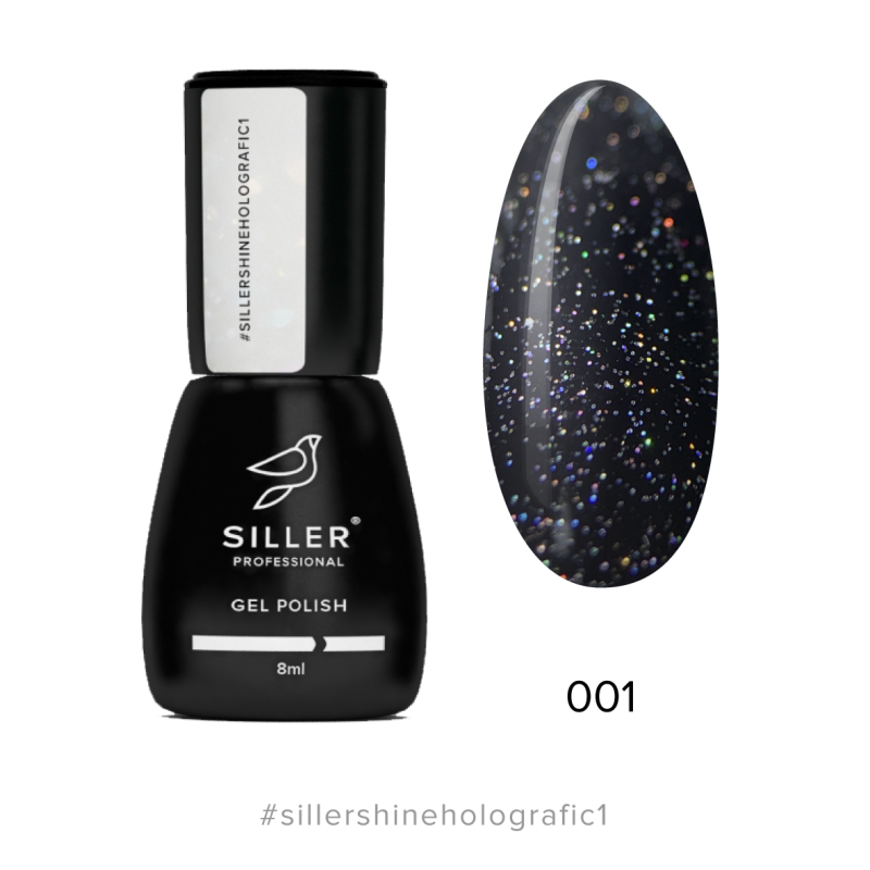 Siller Shine Holografic Top No Wipe No1 (8ml) - All Pro Beauty