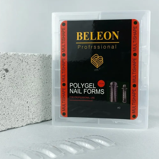 Upper molds of TM BELEON for nail extension No. 3 Multishape in a container, 120 pcs.