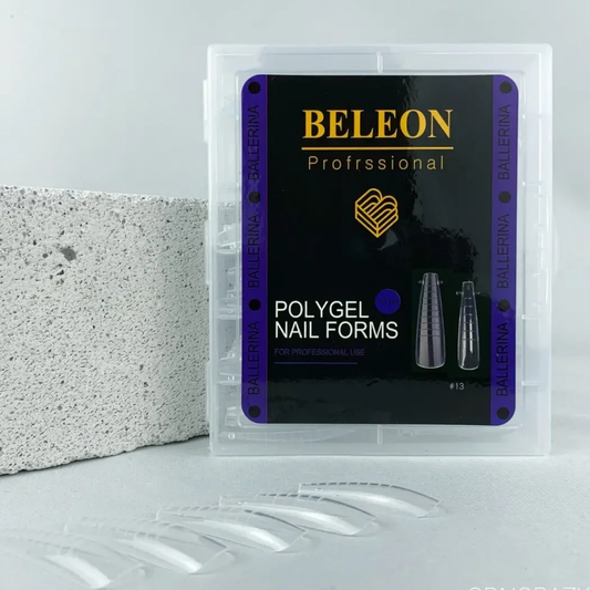 Upper molds of TM BELEON for nail extension No. 13 Ballerina in a container, 120 pcs.