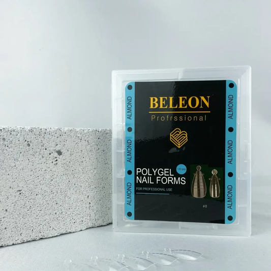 Upper forms of TM BELEON for nail extension No. 8 Almond in a container, 120 pcs.