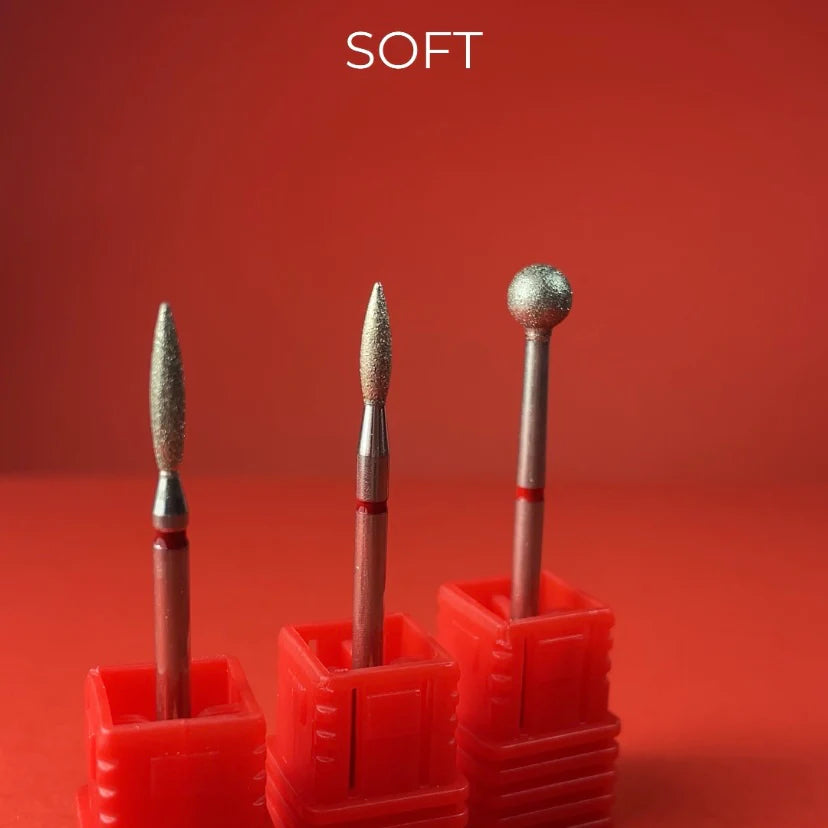 Nailsoftheday Drill Bit Red diamond flame 2.1*8 mm