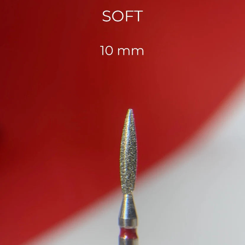 Nailsoftheday Nail Bit Red diamond flame- 2.3*10 mm
