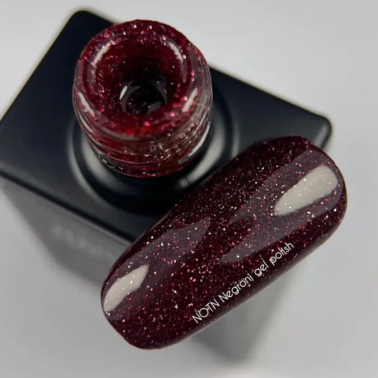 NAILSOFTHENIGHT Negroni gel polish — dark burgundy reflective gel polish, 10 ml