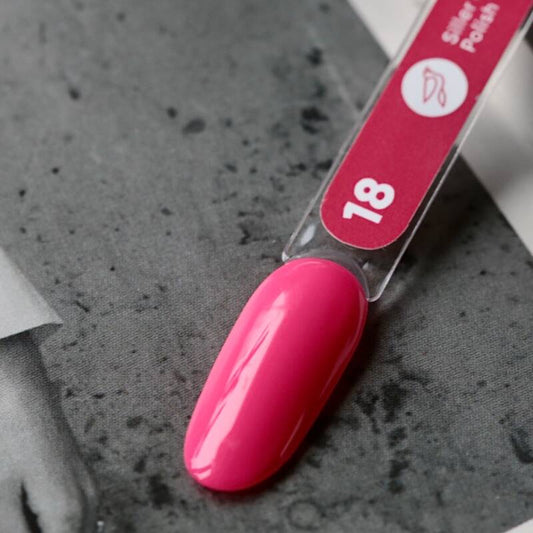 Gel polish Siller No.18 /fuchsia pink/ (8ml) - All Pro Beauty