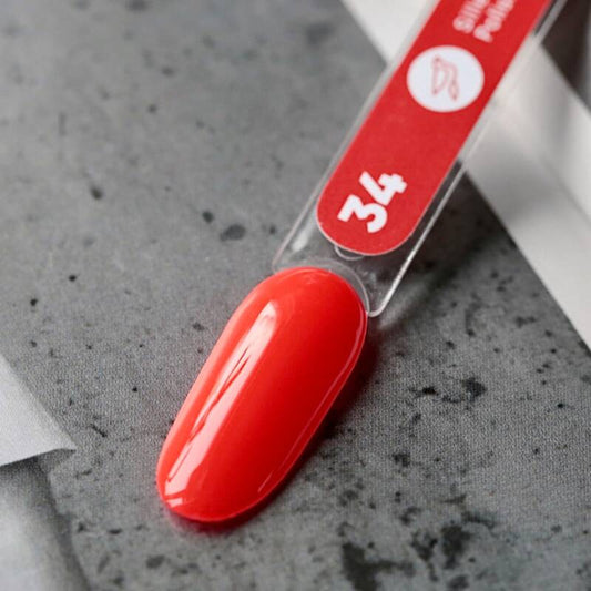 Gel polish Siller No.34/true coral/ (8ml) - All Pro Beauty