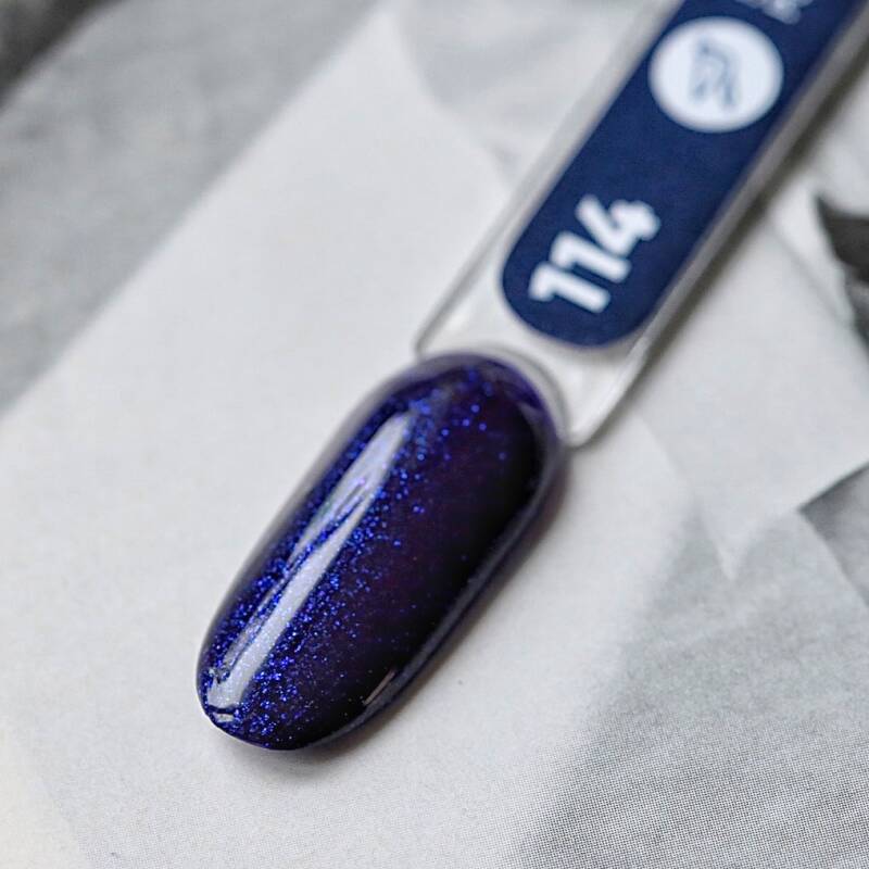Gel polish Siller No.114/violet wine with microglitter/ (8ml) - All Pro Beauty