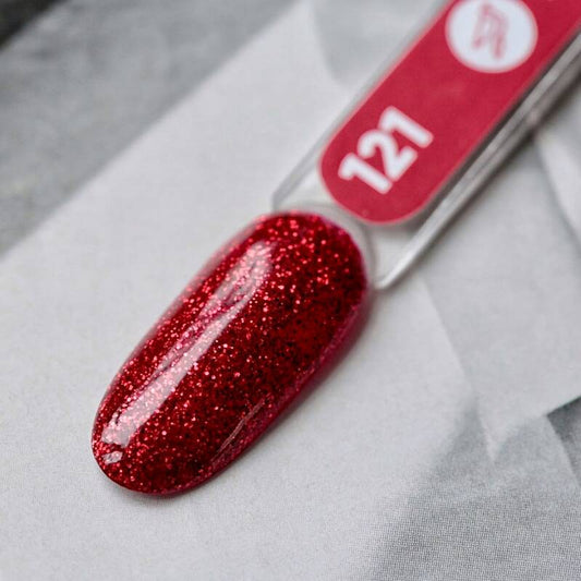 Gel polish Siller No.121/red sequined rose/ (8ml) - All Pro Beauty