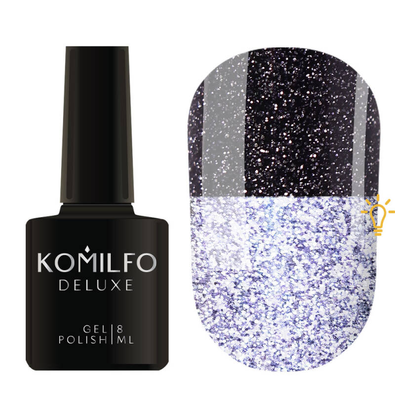 Komilfo Luminous Collection L006 (dark eggplant-black, reflective), 8 ml