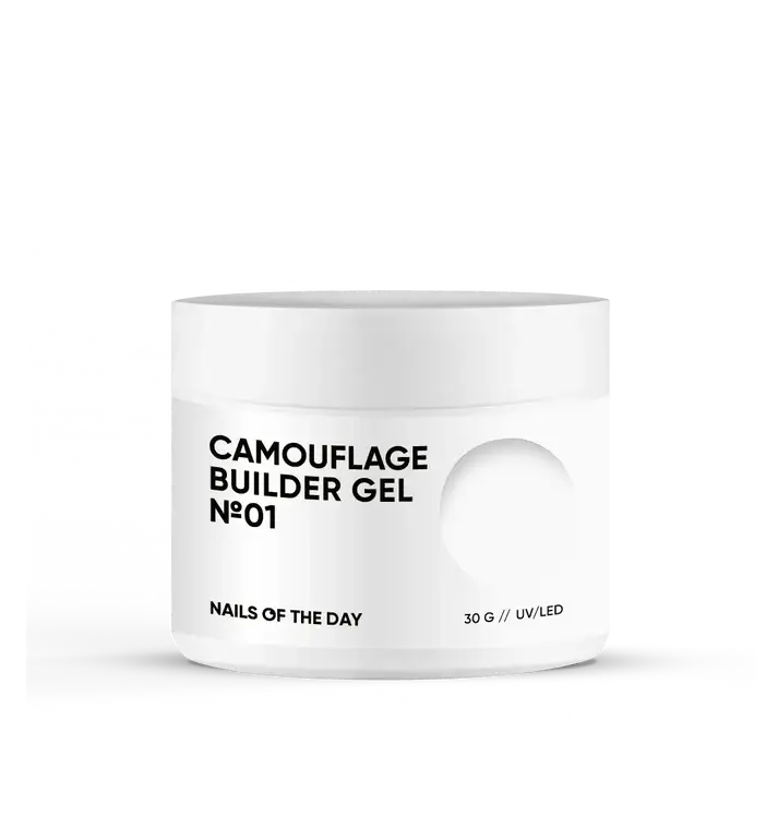 NAILSOFTHEDAY Camouflage builder gel 01 — молочно-білий камуфлюючий будівельний гель для нігтів, 30 г
