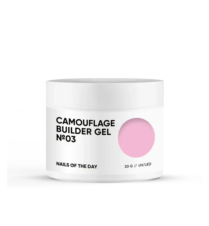 NAILSOFTHEDAY Camouflage builder gel 03 — pink camouflage builder gel for nails, 30 g