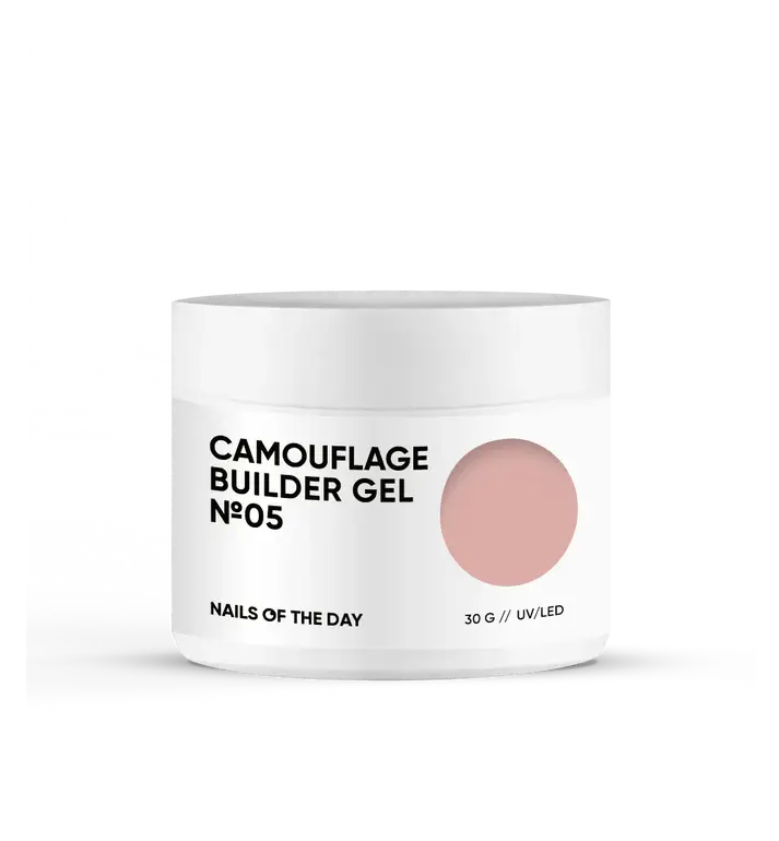 NAILSOFTHEDAY Camouflage builder gel 05 — light brown camouflage builder gel for nails, 30 g