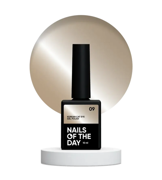NAILSOFTHEDAY Korean cat eye 09 – nude-beige cat eye gel polish, 10 ml