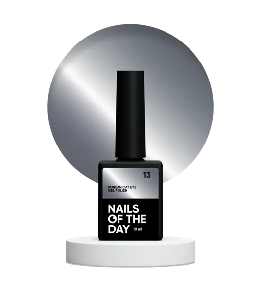 NAILSOFTHEDAY Korean cat eye 13 - dark gray cat eye gel polish, 10 ml