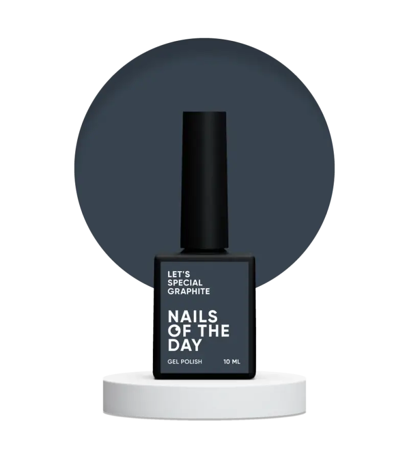 NAILSOFTHEDAY Let's special Graphite — graphite gel polish for nails covering in one layer, 10 ml