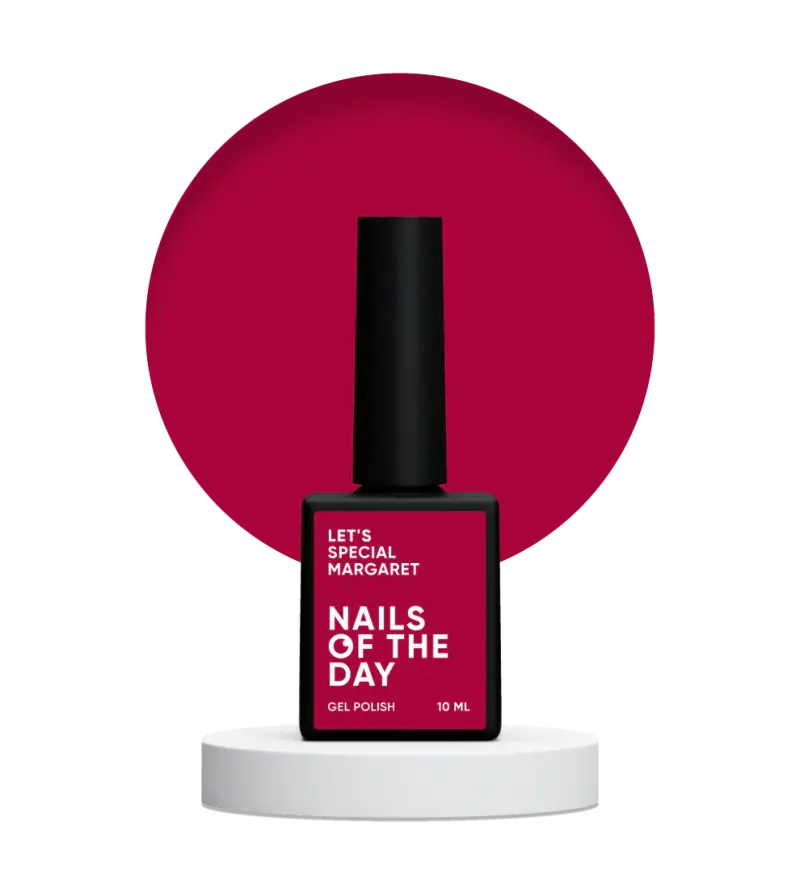 NAILSOFTHEDAY Let's special Margaret - dark magenta gel nail polish covering one layer, 10 ml